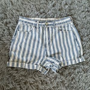 American Eagle Stripped Jean shorts, Size 0